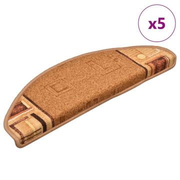 Gossi covorase scari, 5 buc., bej, 65x21x4 cm, autoadeziv