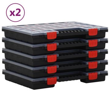 Gossi cutii de organizare, 10 buc., 40x30x5 cm, polipropilena