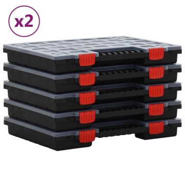 Gossi cutii de organizare, 10 buc., 40x30x5 cm, polipropilena