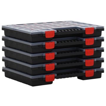 Gossi cutii de organizare, 5 buc., 40x30x5 cm, polipropilena