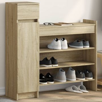 Gossi dulap de pantofi stejar sonoma 100,5x28x100 cm lemn prelucrat