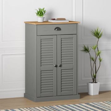 Gossi dulap de pantofi vigo, gri, 60x35x96 cm, lemn masiv de pin