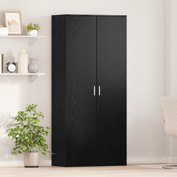 Gossi etajera stejar negru 80x39x178 cm din lemn stratificat