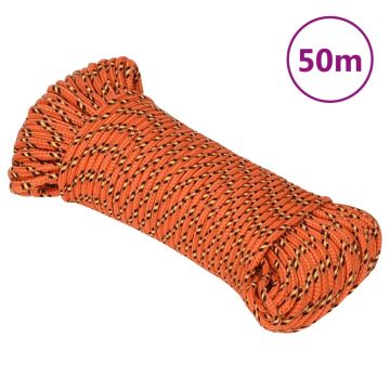 Gossi franghie de barca, portocaliu, 4 mm, 50 m, polipropilena