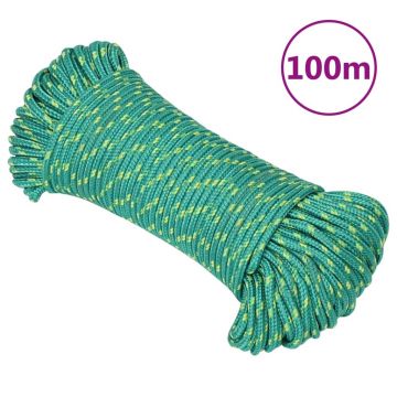 Gossi franghie de barca, verde, 3 mm, 100 m, polipropilena