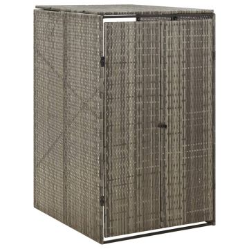 Gossi magazie de pubela cu roti, gri, 70x80x117 cm, poliratan