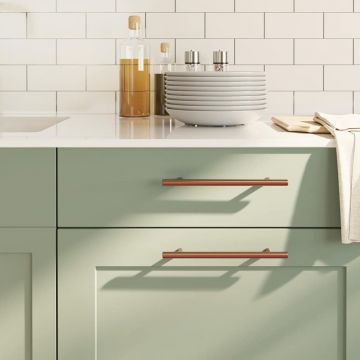 Gossi manere de dulap, 10 buc., bronz, 160 mm, otel inoxidabil
