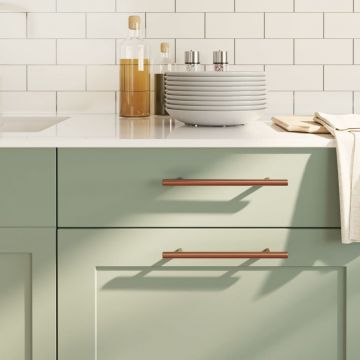 Gossi manere de dulap, 20 buc., bronz, 160 mm, otel inoxidabil