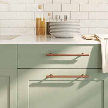 Gossi manere de dulap, 5 buc., bronz, 192 mm, otel inoxidabil