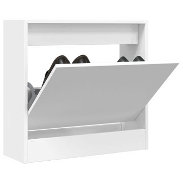 Gossi pantofar, alb, 60x21x57 cm, lemn prelucrat