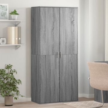 Gossi pantofar, gri sonoma, 80x39x178 cm, lemn prelucrat