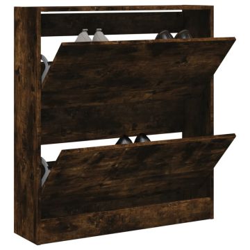 Gossi pantofar, stejar fumuriu, 80x21x87,5 cm, lemn compozit