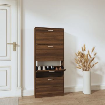 Gossi pantofar, stejar maro, 59x17x150 cm, lemn compozit