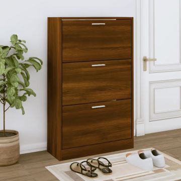 Gossi pantofar, stejar maro, 63x24x103 cm, lemn compozit