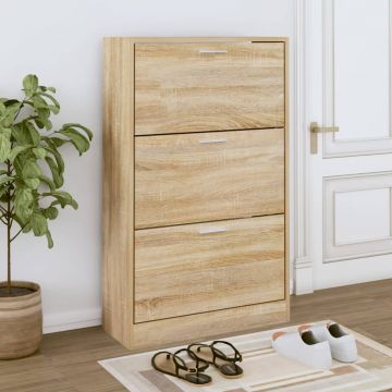 Gossi pantofar, stejar sonoma, 63x24x103 cm, lemn prelucrat