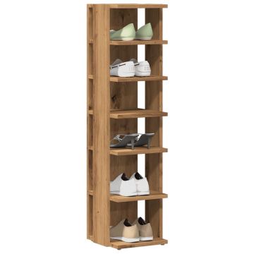 Gossi pantofare 2 buc. stejar artizanal, 28x27x102 cm, lemn prelucrat