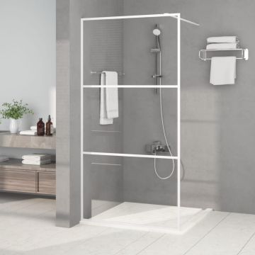 Gossi paravan dus walk-in, alb, 100x195 cm, sticla esg transparenta