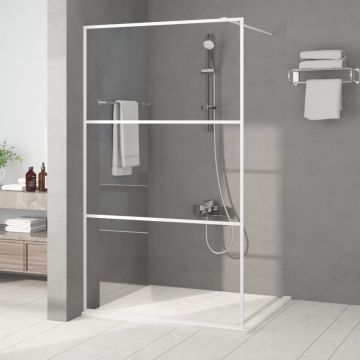 Gossi paravan dus walk-in, alb, 115x195 cm, sticla esg transparenta