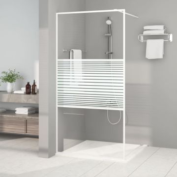 Gossi perete de dus walk-in, alb, 100x195 cm, sticla esg transparenta
