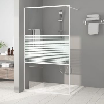 Gossi perete de dus walk-in, alb, 115x195 cm, sticla esg transparenta