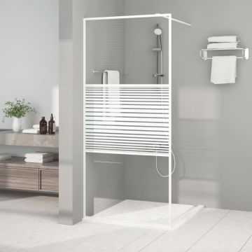 Gossi perete de dus walk-in, alb, 90x195 cm, sticla esg transparenta