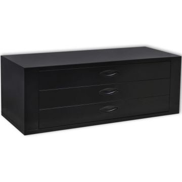 Gossi scrin metalic cu 3 sertare pentru unelte, negru