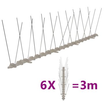 Gossi set banda cu tepi antipasari cu 2 randuri, 6 buc., plastic, 3 m