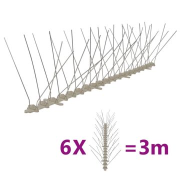 Gossi set banda cu tepi antipasari cu 4 randuri, 6 buc., plastic, 3 m