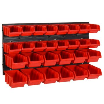 Gossi set rafturi atelier 30 buc. rosu / negru 77x39 cm polipropilena