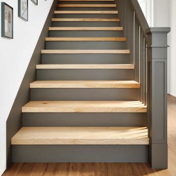 Gossi trepte scari 12 buc stejar masiv netratat 100x25x2 cm