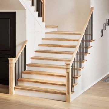 Gossi trepte scari 12 buc stejar masiv netratat 110x30x2 cm