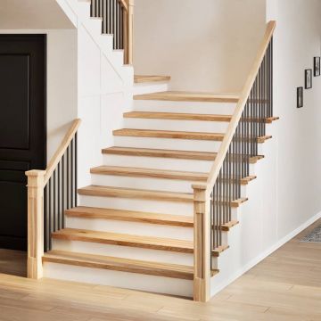 Gossi trepte scari 12 buc stejar masiv netratat 120x25x2 cm