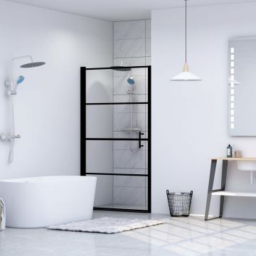 Gossi usa de dus, negru, 100 x 178 cm, sticla securizata