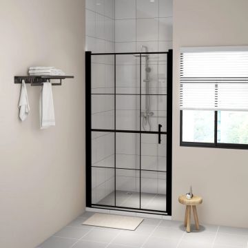 Gossi usa de dus, negru, 100 x 178 cm, sticla securizata