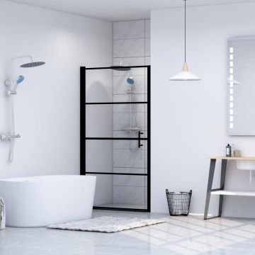 Gossi usa de dus, negru, 81 x 195 cm, sticla securizata
