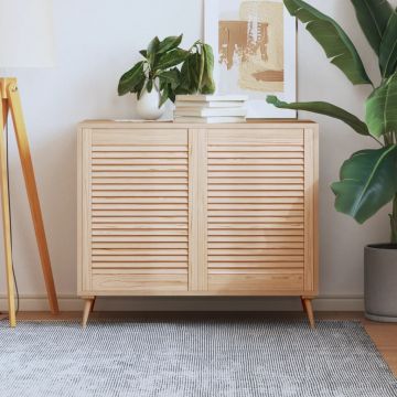 Gossi usi de dulap design lambriu, 2 buc., 69x49,4 cm, lemn masiv pin