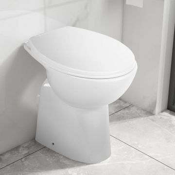 Gossi vas wc fara rama, inchidere silentioasa, + 7 cm, alb, ceramica