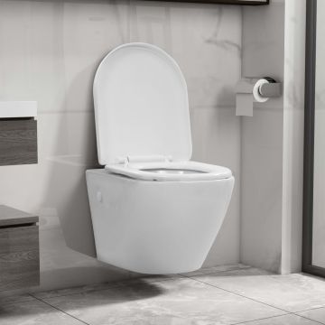 Gossi vas wc suspendat fara rama, alb, ceramica