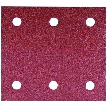 HiKOKI  753042 - Foaie abraziva dreptunghi 114x104 mm 6 gauri granulatie 60 10 buc