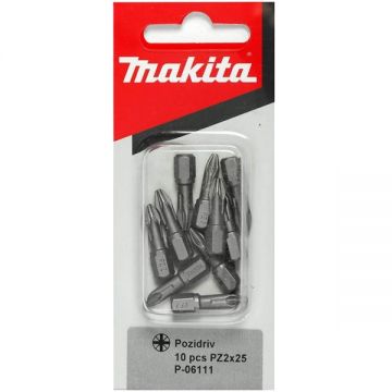 Makita  P-06111 - Set capete de insurubare profil PZ2 10 bucati