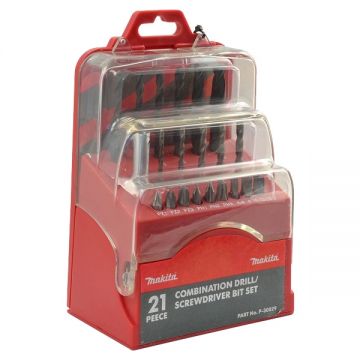 Makita  P-30829 - Set accesorii insurubare si burghie mixte 21 bucati