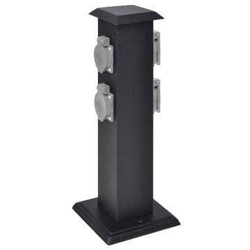 Priza de gradina tip turn negru