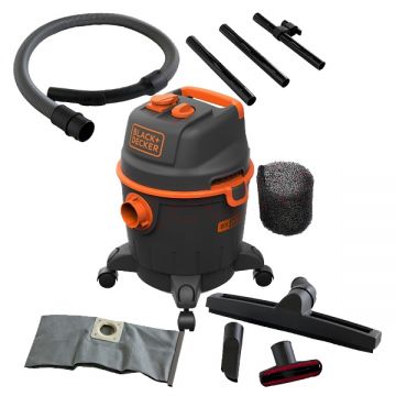 Black  Decker  BXVC20PTE - Aspirator umed-uscat 1200 W 170 mbar 19 l priza scule electrice