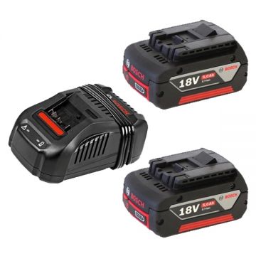 Bosch  1600A00B8J - Set 2 acumulatori si incarcator Li-Ion 18 V 5 Ah incarcare rapida
