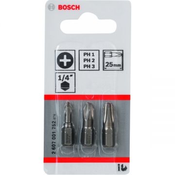 Bosch  2607001752 - Set capete de insurubare profil PH1 PH2 PH3 3 bucati