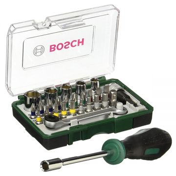 Bosch  2607017331 - Set capete de insurubare si chei tubulare mixte 28 bucati
