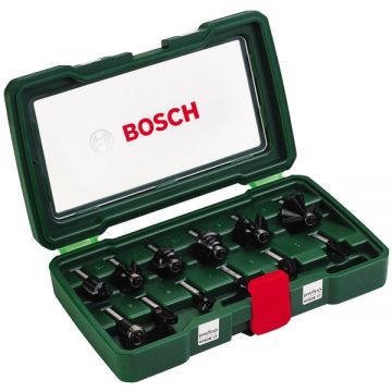 Bosch  2607019466 - Set cutite frezat tija 8 mm ambalaj plastic 12 bucati