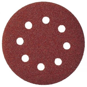 Bosch  2609256A26 - Set foi abrazive rotunde 125 mm granulatie 180 8 gauri 5 bucati