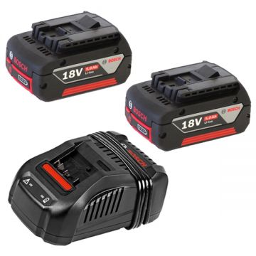 Bosch  GBA + GAL 1880 CV - Set 2 acumulatori si incarcator Li-Ion 18 V 5 Ah incarcare rapida