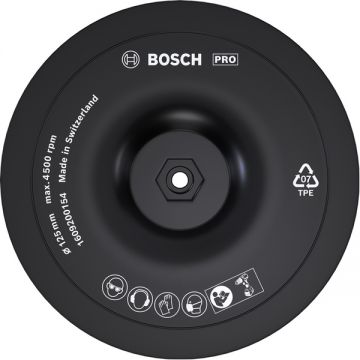 Bosch  PRO Backing Pad - Placa de slefuire rotunda cu scai 125 mm fara gauri compozitie dura masini de gaurit